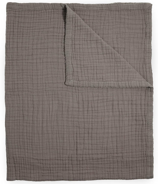 Little Unicorn Premium Quilted Throw | Super Soft, Multi-Layered Muslin XL Blanket| Great for Kids & Families (Mocha)