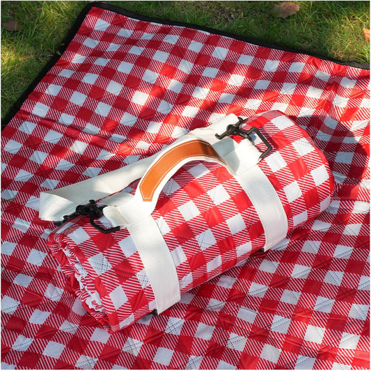 Genovega Waterproof Picnic Blanket Beach Outdoor Camping Mat Extra Large Foldable Cute Big Travel Essential Accessories Gift Park Patio Lawn Garden Grass Ground Music Festival Must Have Checkered