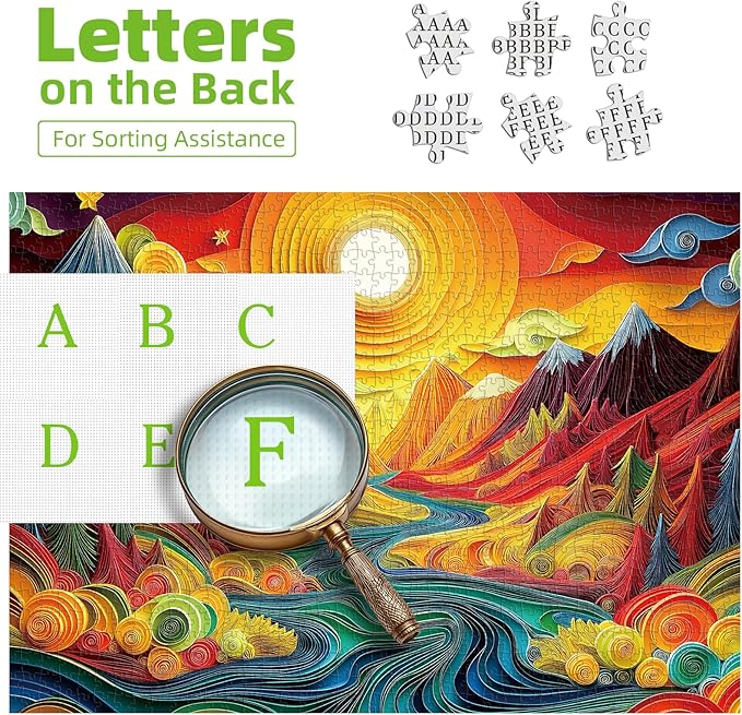 1000 Piece Jigsaw Puzzle for Adults, Canyon Sunset Landscape Hard Impossible Difficult Challenging Family Puzzle Perfect for Game Nights