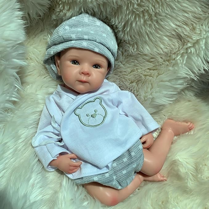 13 Inch Can Open Mouth Full Silicone Baby Dolls That Look Real Babies Solid Silicone Newborn Baby Girl Dolls Anatomically Correct