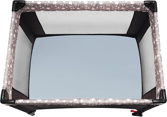 Pack and Play Sheets Fitted, 2 Pack Pack n Play Sheets for Graco Pack n Play Mattress, Unisex Playard Sheets for Boys Girls (Grey & Cyan, 38 X 26 Inch)