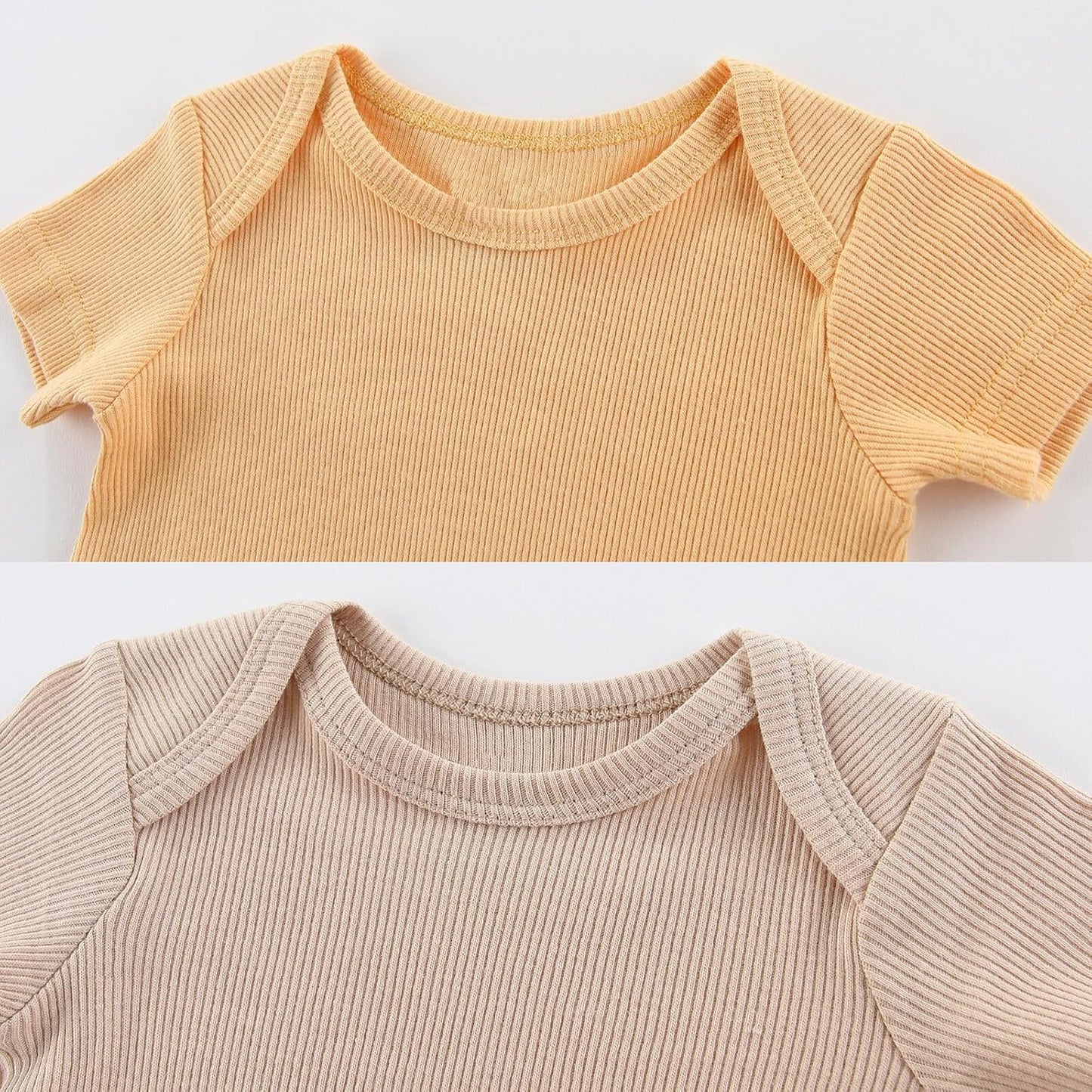 Newborn Baby Short Sleeve Bodysuit Cotton One-Piece Baby Clothes 5-Pack, 0-12 Months