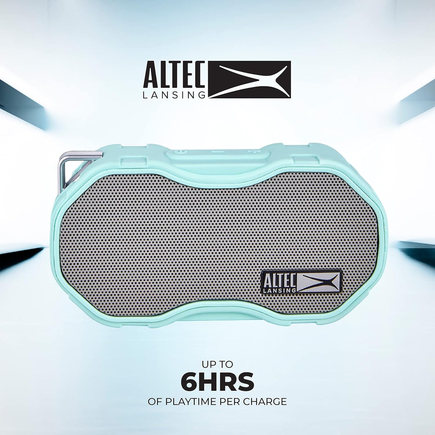 Altec Lansing Baby Boom XL - Waterproof Bluetooth Speaker, Wireless & Portable Speaker for Travel & Outdoor Use, Deep Bass & Loud Sound, 1 Pack, Mint