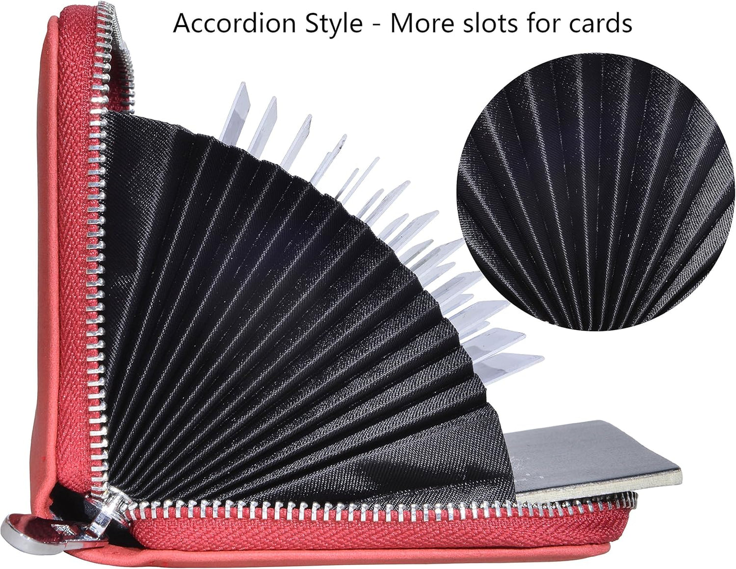 Easyoulife Genuine Leather Credit Card Holder Case RFID Travel Passport Wallet