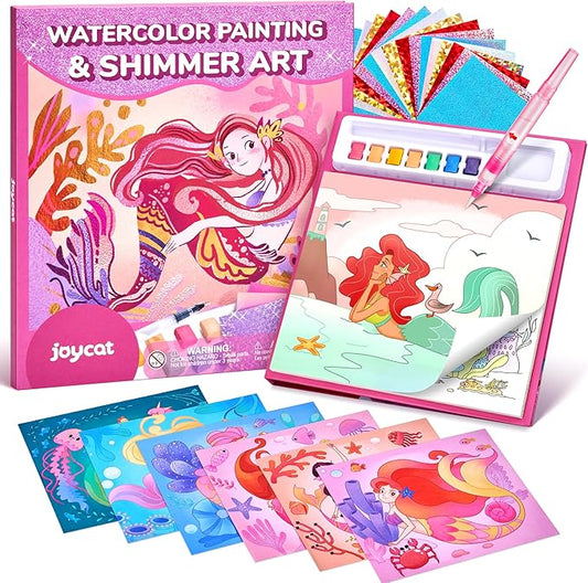 JoyCat Paint with Water Coloring Books, Art & Craft Activity, No Mess Art for Kids Ages 4-8, Craft Kits & Supplies, DIY Creative Activity, Presents for Girls & Boys (Underwater World)