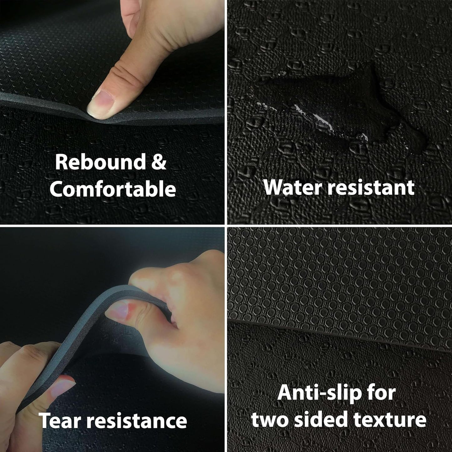 Extra Thick Exercise Yoga Mat with Strap - 2/5 Inch (10MM), Non-Slip Workout Mat for Yoga, Pilates, and Floor Exercises