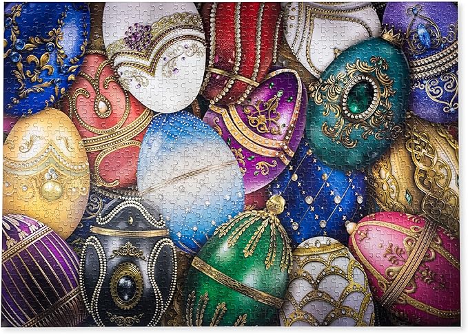 Jewel Egg Splendor | Traditions by Mosaic Puzzles - 1000 Piece Puzzle