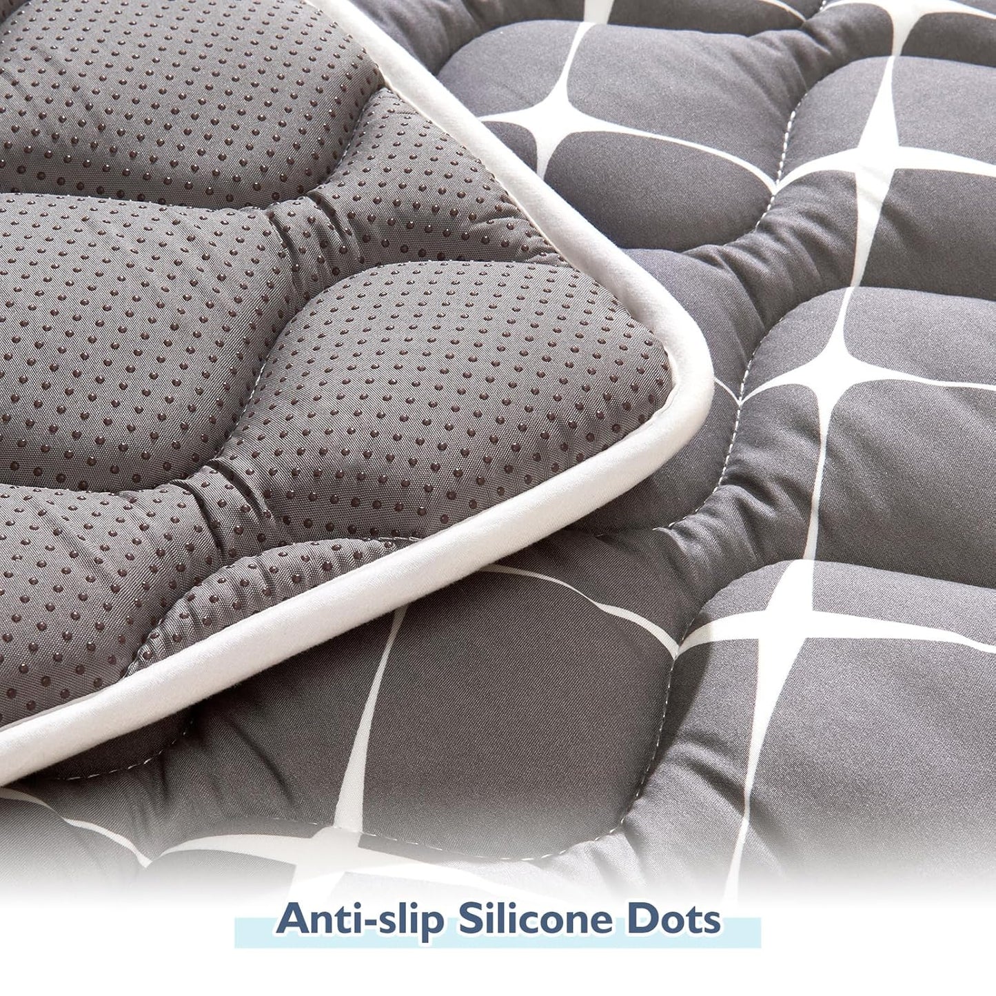 Vibe bear High-Density Foam Baby Play Mat,36x36 Inches Thicken One-Piece Infants Crawling Mat,Comfortable and Soft Baby Playmat,Non Slip Washable Floor Mat for Babies,Infants,Toddlers