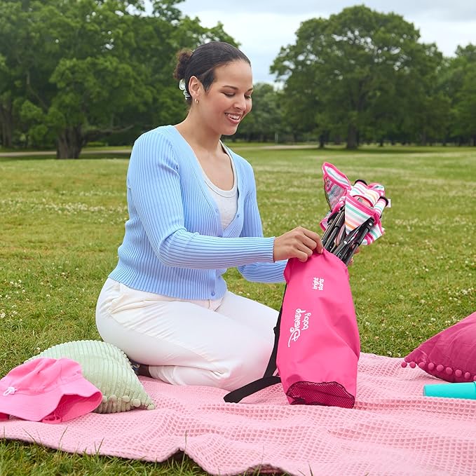 Bright Starts Disney Minnie Mouse Pop 'N Sit Portable Booster, Indoor/Outdoor Use, Floor Seat with Feeding Tray, 6 Mos - 3 Yrs
