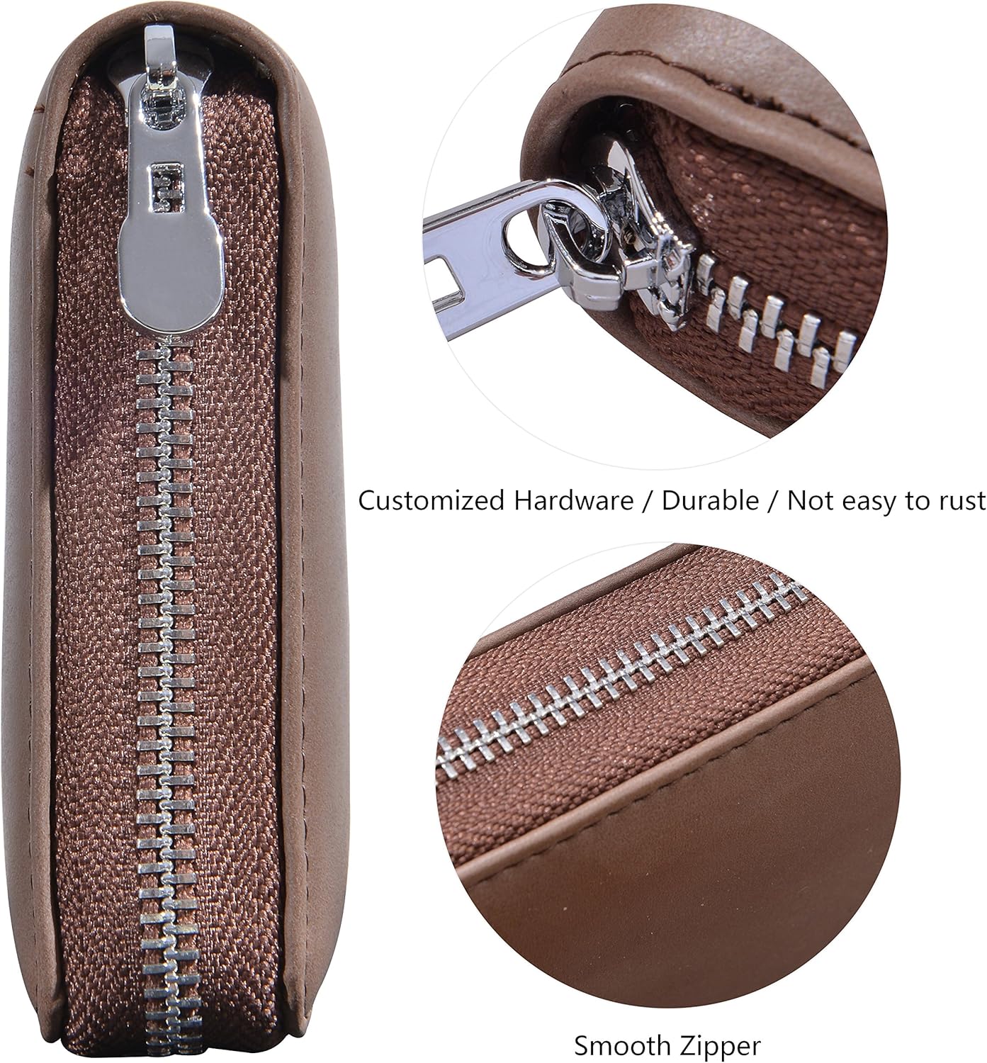 Easyoulife Genuine Leather Credit Card Holder Case RFID Travel Passport Wallet