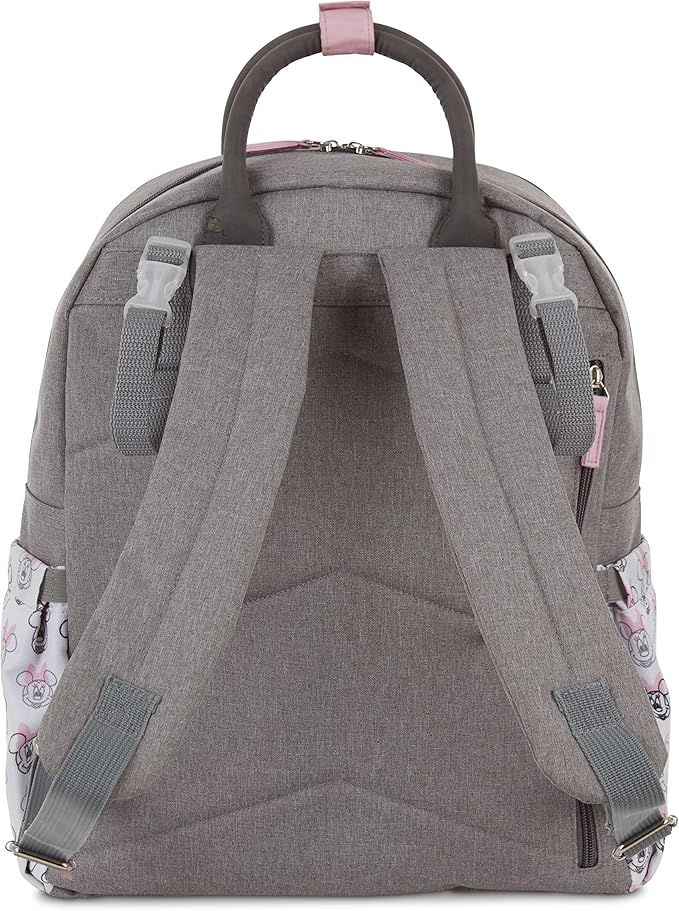 Disney Cudlie Diaper Bag Backpack for Moms | Large Spacious Diaper Bag for Baby Boys and Girls | 16-Inches High Multi-Function Backpack with Cute Characters