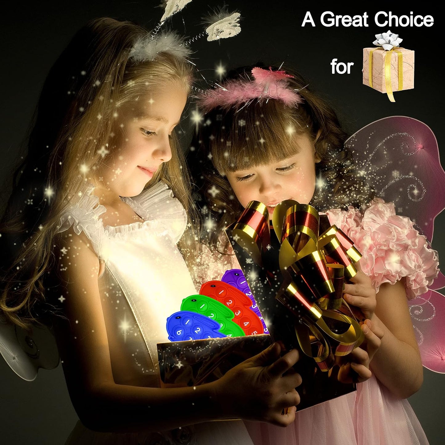 Fun and Stimulating Pop Fidget Toy Set of 6 with Cute Bunny Design and Numbered Ten Frame Pop Bubbles - Relieve Stress and Anxiety with Proweber's Silicone Toy for Kids and Adults - 6 Pack Set