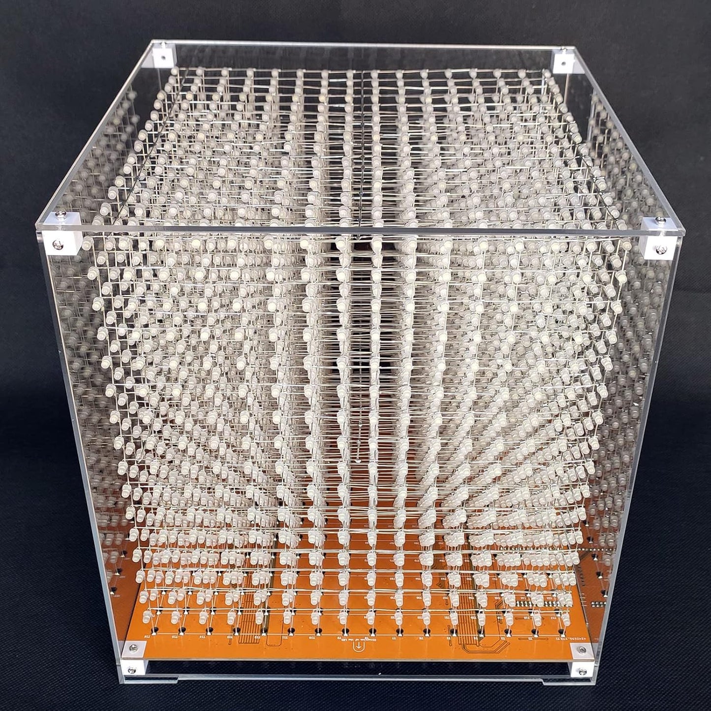 MINI 3D Led Cube DIY Electronics Kit Soldering Project Kit (3D16MINI-CASE-6PS)