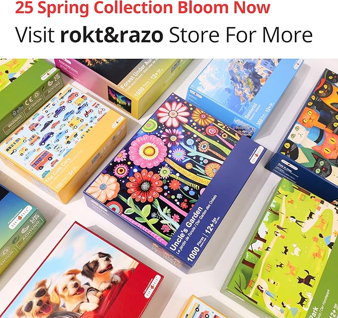 100 Pieces Jigsaw Puzzles, Large Pieces, Puzzles for Beginners, Easy Puzzles for Kids and Seniors, Family Game Nights, Finish Size 15.7 x 11.8 in (The Cute Cars)