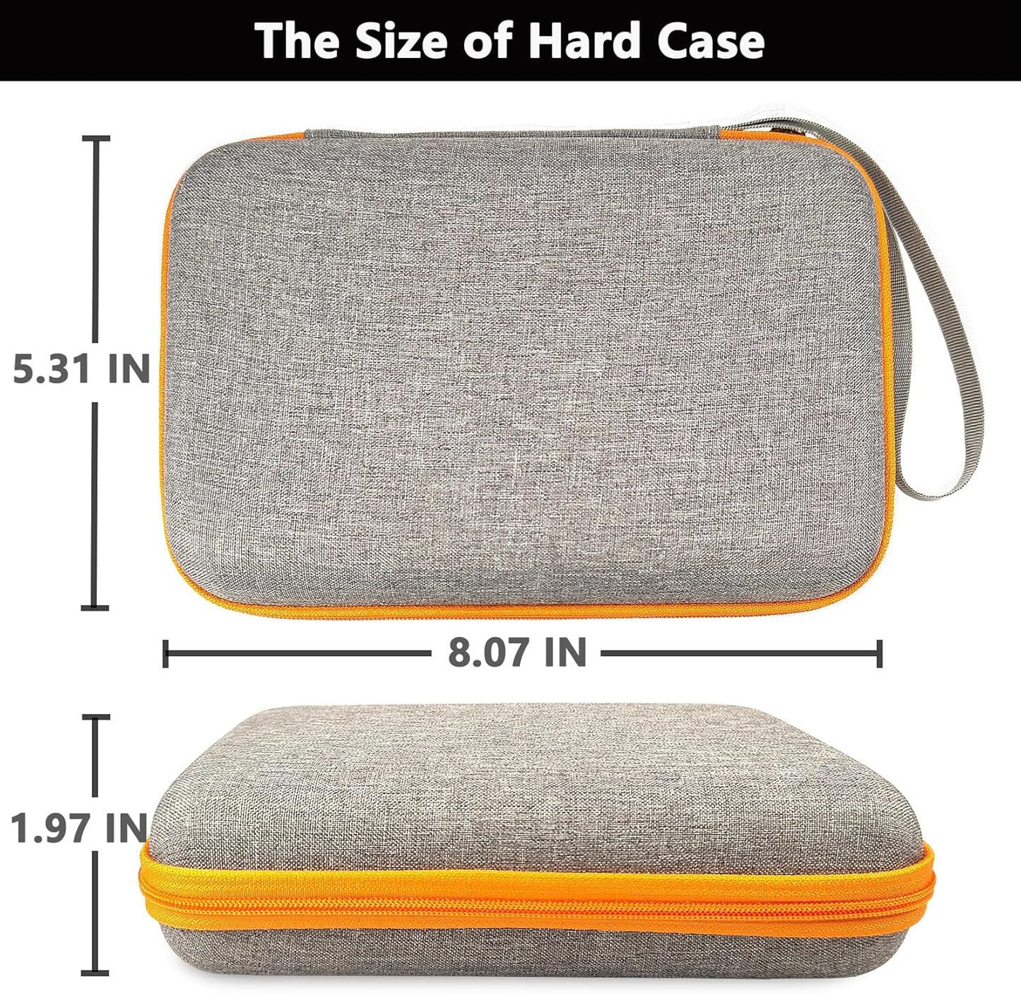 Case Compatible with Giiker Super Slide Brain Games, Protective Storage Bag Holder for Giiker Brain Teaser Puzzles Games Toys (Only Case) (Orange-Grey)