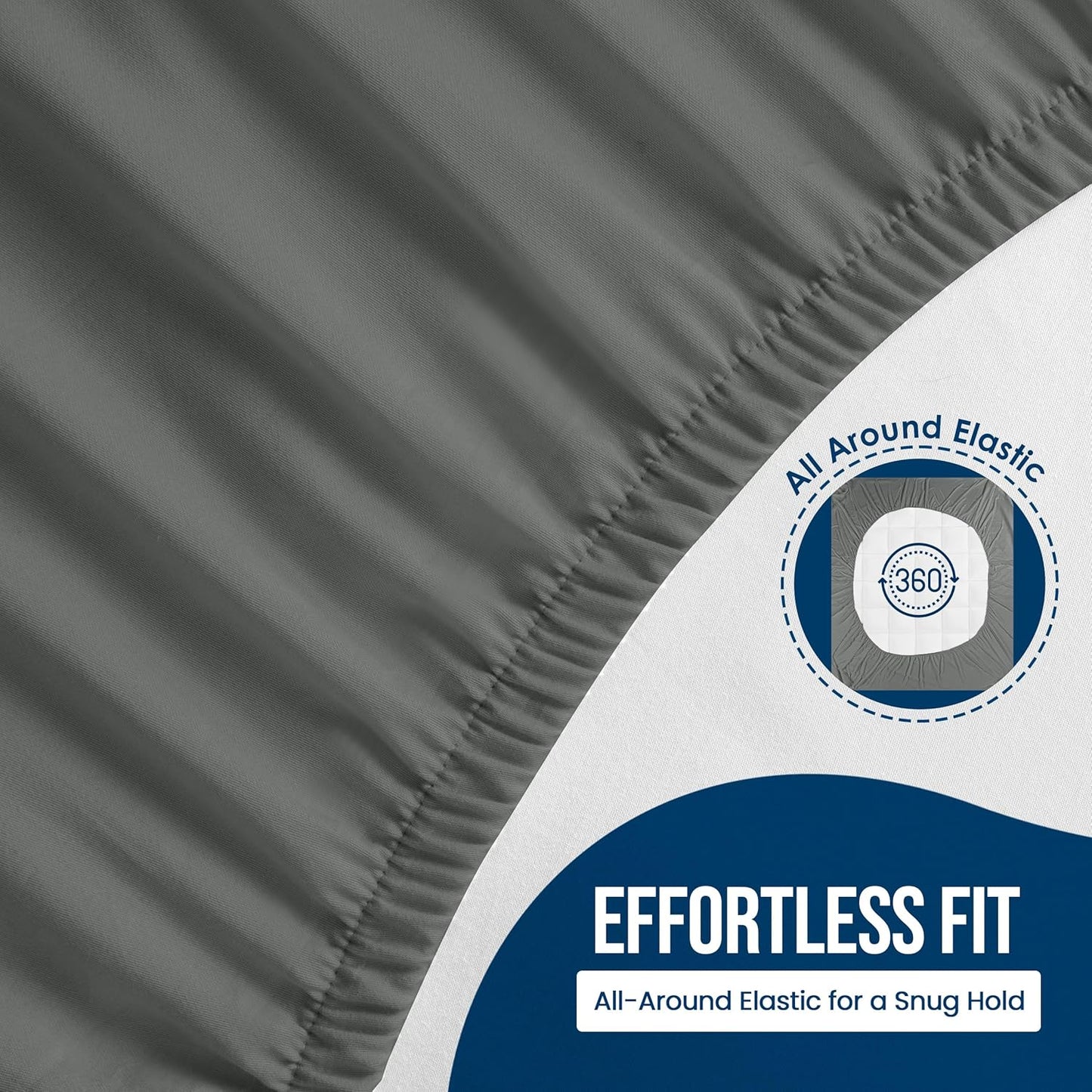 Utopia Bedding Waterproof Mattress Protector King Size, Premium Terry Mattress Cover 200 GSM, Breathable, Fitted Style with Stretchable Pockets (Gray)