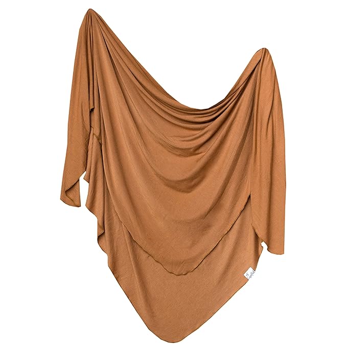 Copper Pearl Baby Swaddle Blanket - Premium Knit Baby Blanket, Large Soft Stretchy Receiving Blankets for Baby Boy and Girl, Swaddles for Newborn, Infant, and Toddler (Camel)