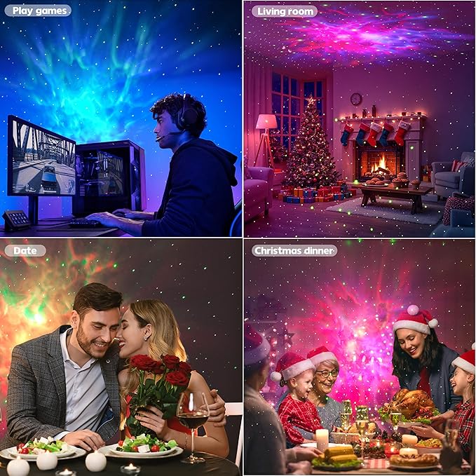 Galaxy Night Light - Astronaut Space Projector, Star Projector,Starry Nebula Ceiling LED Lamp with Timer and Remote, Kids Room Decor Aesthetic, for Birthdays,Christmas
