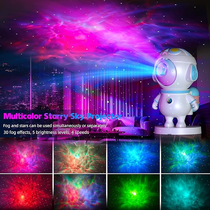Galaxy Night Light - Astronaut Space Projector, Star Projector,Starry Nebula Ceiling LED Lamp with Timer and Remote, Kids Room Decor Aesthetic, for Birthdays,Christmas