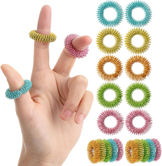 Mr. Pen- Spiky Sensory Rings, 10 Pack, Colorful Stress Relief Fidget Sensory Toys, Fidget Rings, Fidget Ring for Anxiety, Stress Relief Rings, Massager for Fidget ADHD Autism, Sensory Ring
