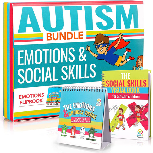 Kids Emotions & Social Life Skills Autistic Children Set ASD Child Boys Girl Teen Learning Materials Toys Game Sensory Special Needs No 1-3 Toddlers Age Gifts 3 4 5-7 8-12 Products