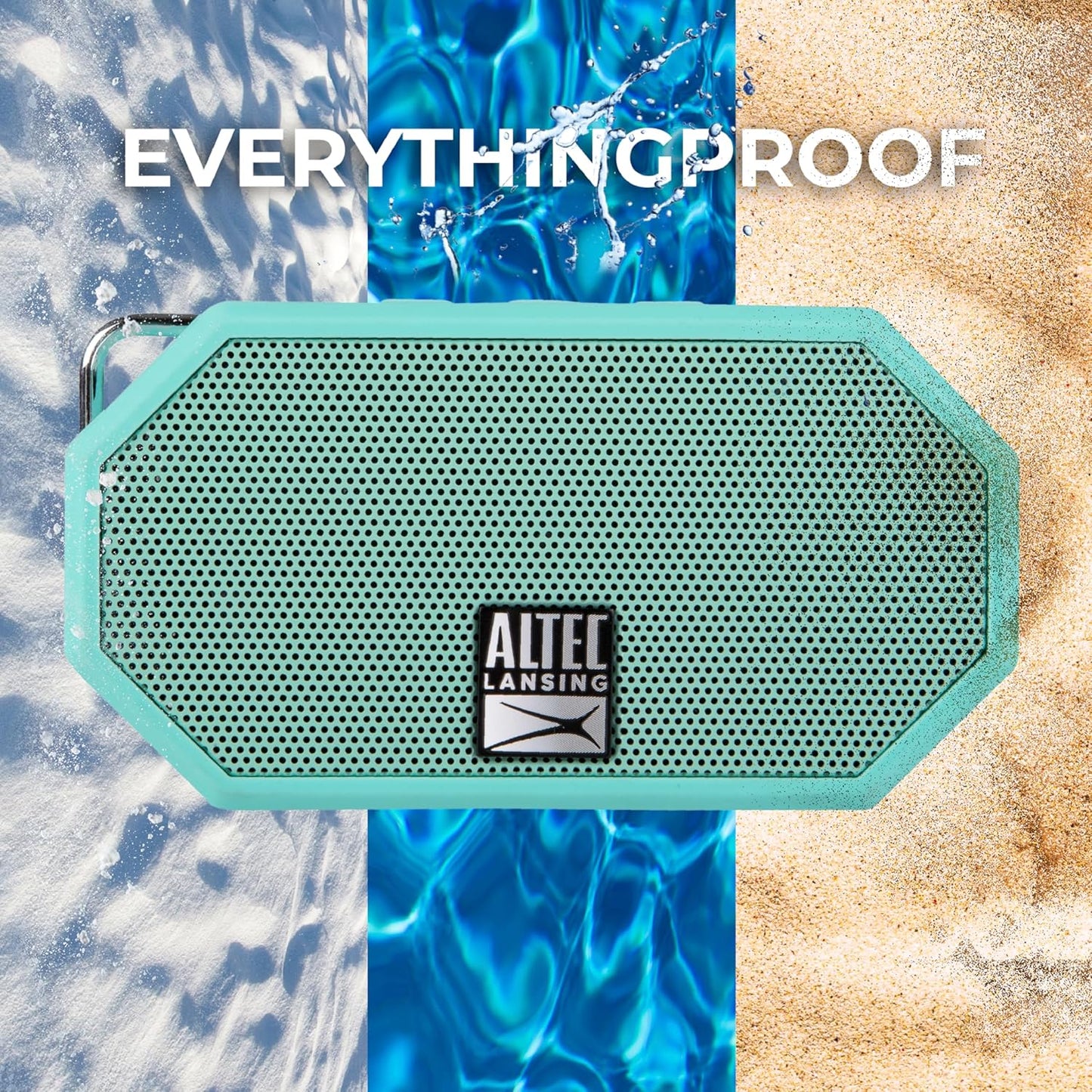 Altec Lansing Mini H2O - Waterproof Bluetooth Speaker, IP67 Certified & Floats in Water, Compact & Portable Speaker for Hiking, Camping, Pool, and Beach