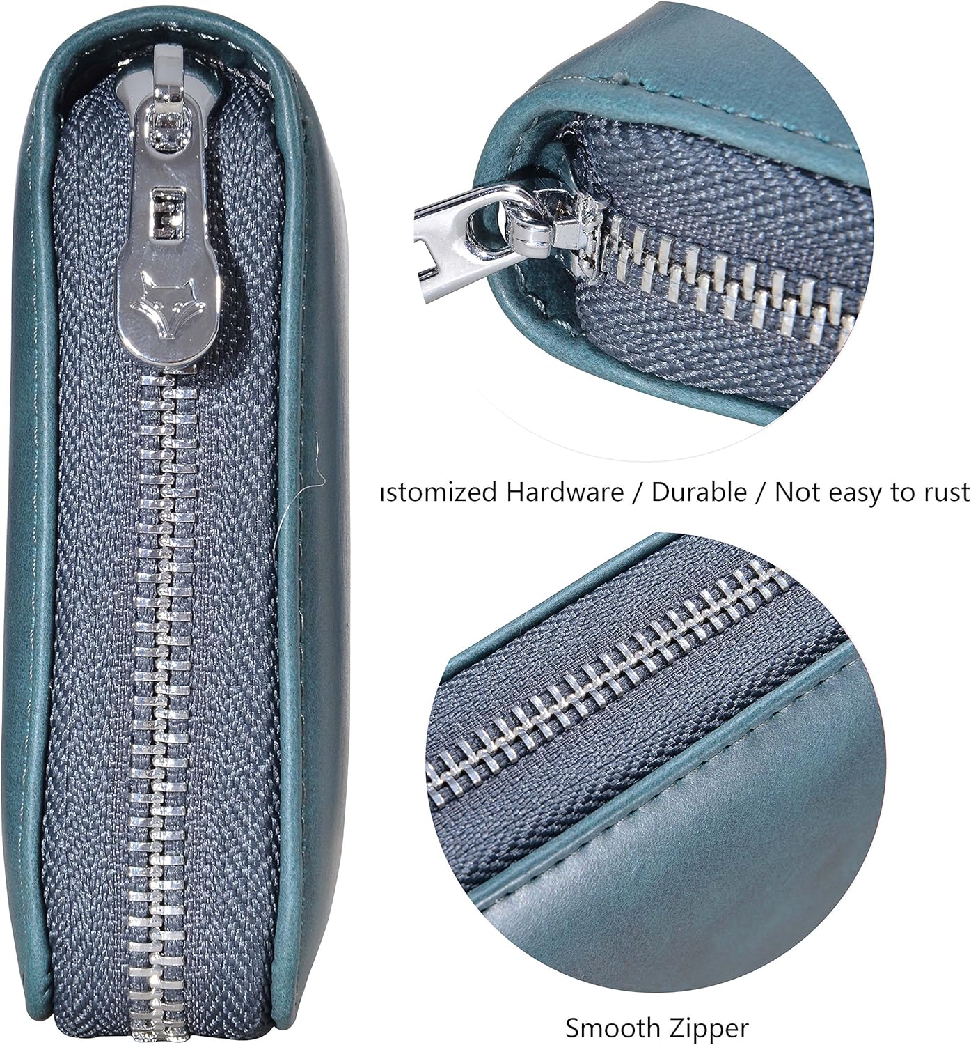 Easyoulife Genuine Leather Credit Card Holder Case RFID Travel Passport Wallet