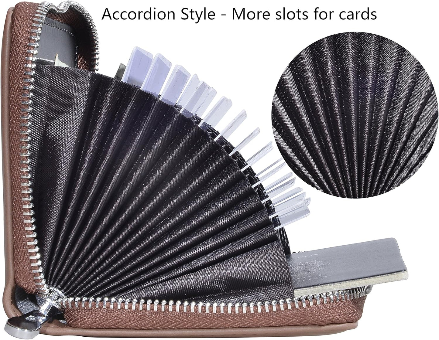 Easyoulife Genuine Leather Credit Card Holder Case RFID Travel Passport Wallet