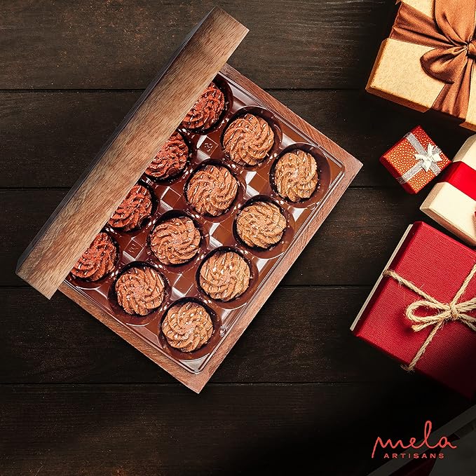 Mela Artisans Wooden Keepsake Box | Medium Polish Mango Wood Memory & Photo Storage Box with Hinged Lid | Decorative Storage Box | Large | 9x6x3.5 Inch