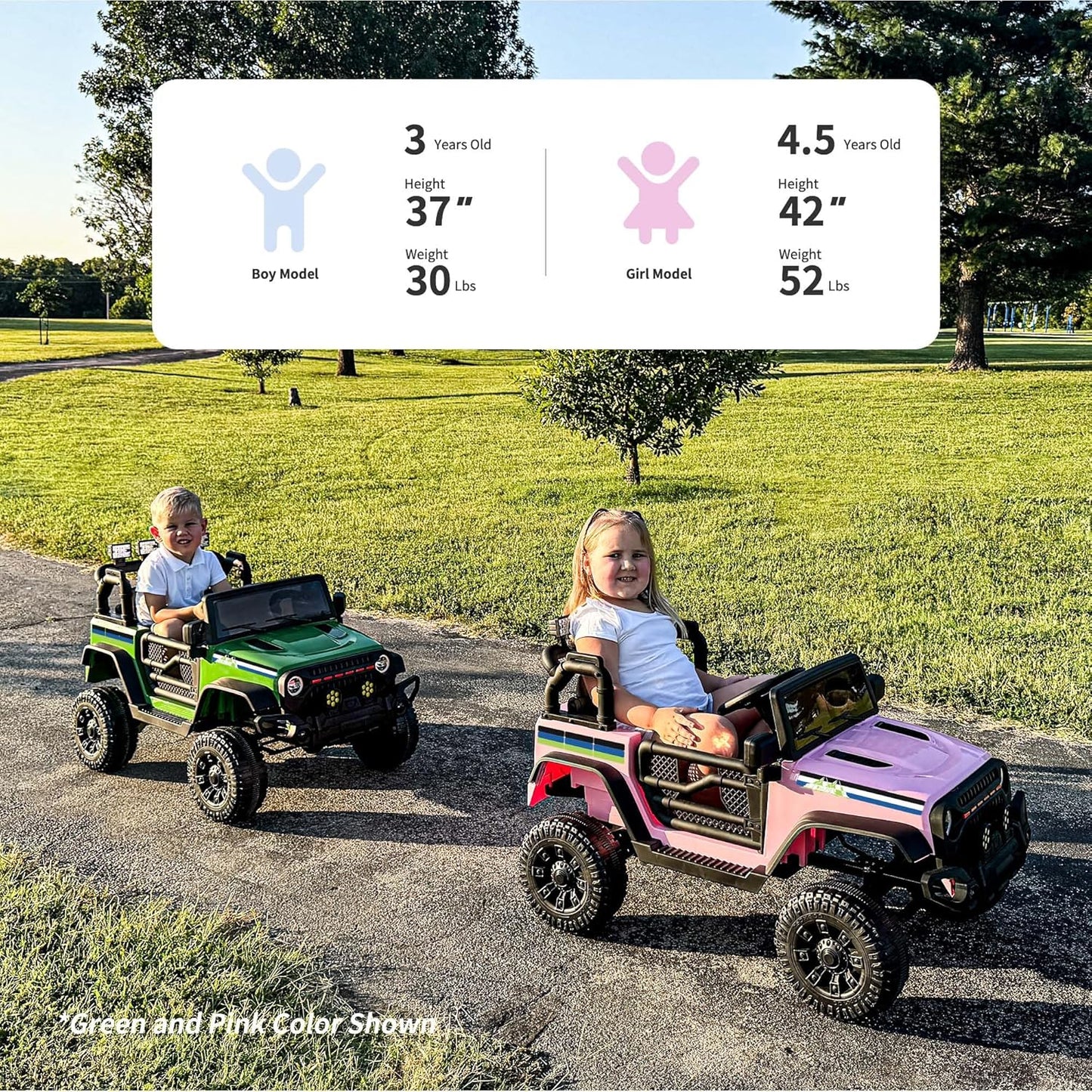 24V Kids Ride on Car, Kids Electric Vehicles Car Ride on Toy Truck for Toddlers w/Remote Control, 400W Motor - Black