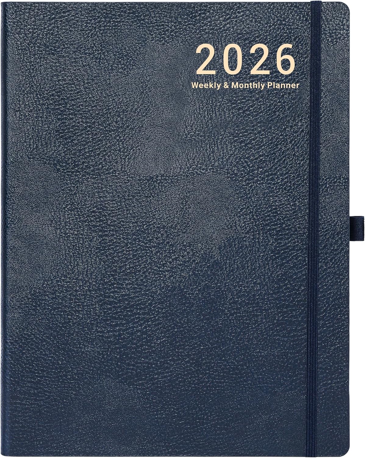 2026 Planner - Weekly and Monthly Planner 2026, JAN 2026 - DEC 2026, 8.5" x 11", Leather Cover 2026 Planners with Thick Paper, Back Pocket with Notes Pages - Blue